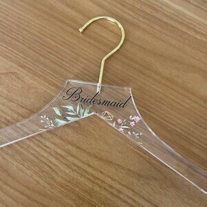 "Bridesmaid" Acrylic Hangers for Weddings (2)